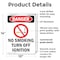 Signmission No Smoking Turn Off Ignition Danger Sign, Plastic, 10in W x 14in L, 2PK OS-2PACK-DS-P-1014-V-1490 - alternate 5